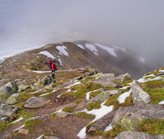 Just below the summit of Sgor Gaoith