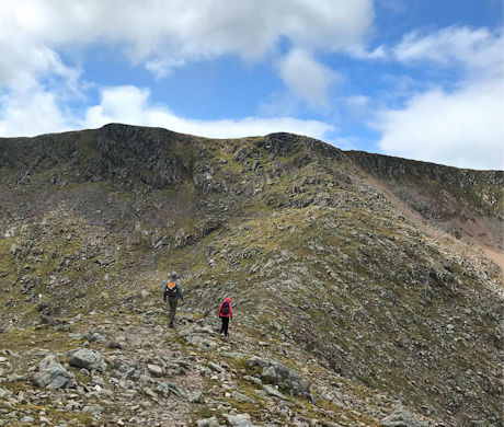 Returning from Meall a' Bhuiridh to Creise