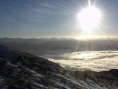 Winter inversion from the southern slopes of Meall Cuanail