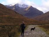 Heading in along the Strathfillan track, looking to Ben Lui