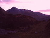 Evening falls over the Forcan Ridge from the site of the Battlefield